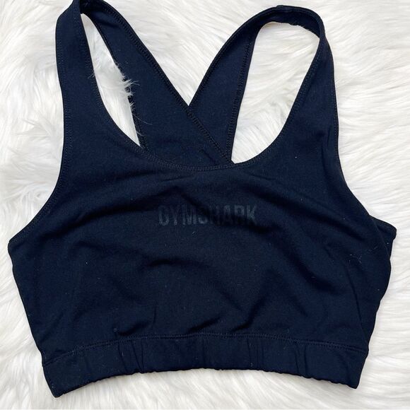 Gymshark Criss Cross back Sports Bra Black Size Small - Picture 1 of 2